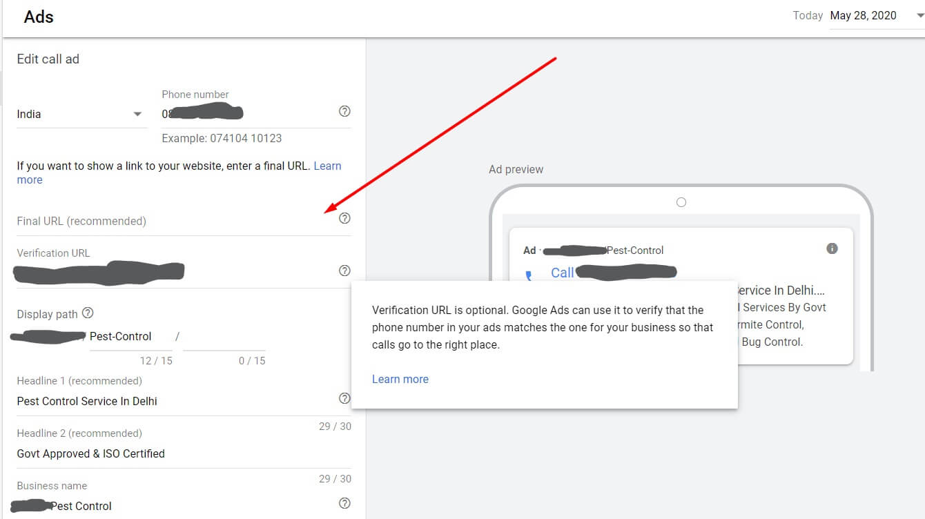 How To Create Call Ads in Google Ads - Govind Singh Edit Call Only Ads